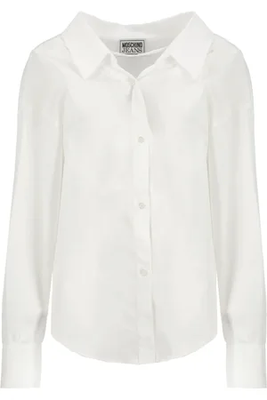 Moschino Dames, Blouses & Shirts, Wit, Maat: M Katoen