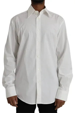 Dolce & Gabbana Heren, Overhemden, Wit, Maat: 4XL Katoen