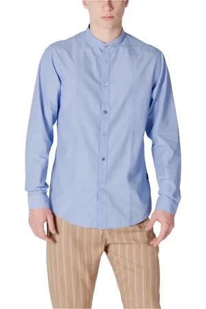 GIANNI LUPO Heren, Overhemden, Blauw, Maat: L Katoen