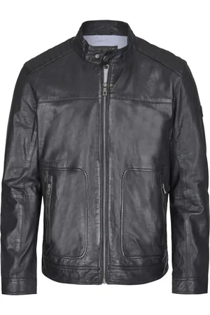 Bugatti Heren, Jassen, Zwart, Maat: 5XL Leer