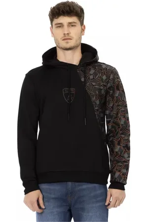 AUTOMOBILI LAMBORGHINI Heren, Sweatshirts & Hoodies, Zwart, Maat: S Katoen