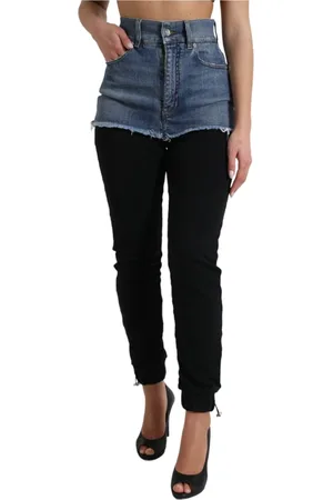 Dolce & Gabbana Dames, Jeans, Veelkleurig, Maat: XS Katoen