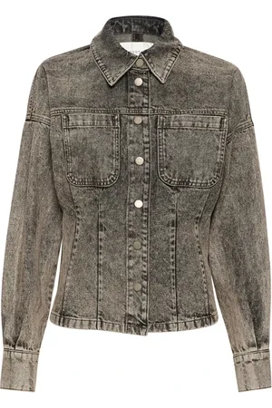 Gestuz Dames, Jassen, Grijs, Maat: L Denim
