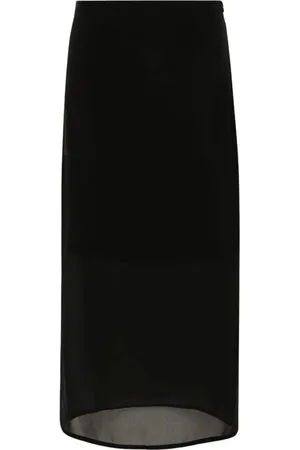 Sportmax Dames, Rokken, Zwart, Maat: S Chiffon