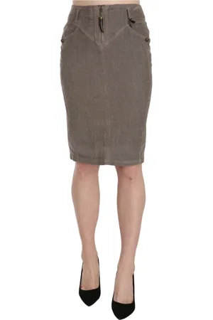 Roberto Cavalli Dames, Rokken, Grijs, Maat: XS Katoen