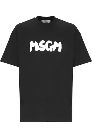 Msgm Heren, Tops, Zwart, Maat: S Katoen