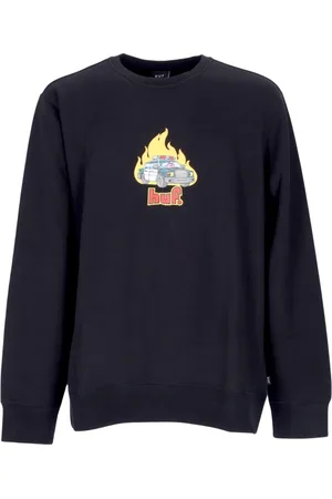 Huf Heren, Sweatshirts & Hoodies, Zwart, Maat: S Katoen