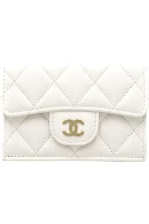 CHANEL Dames, Pre-owned, Wit, Maat: ONE Size Leer