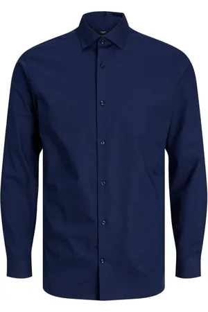 JACK & JONES Heren, Overhemden, Blauw, Maat: 3XL Katoen