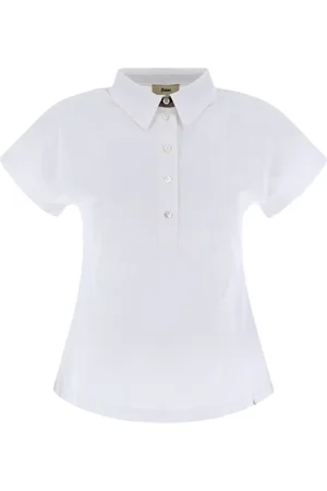 HERNO Dames, Tops, Wit, Maat: M Katoen
