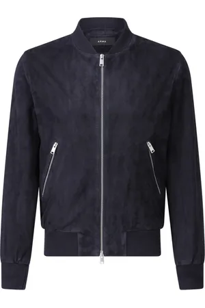 arma leder Heren, Jassen, Blauw, Maat: M Suède