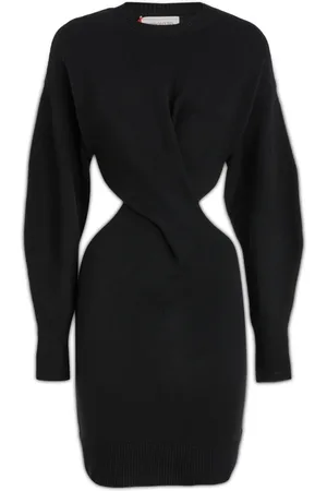 Alexander McQueen Dames, Jurken, Zwart, Maat: L