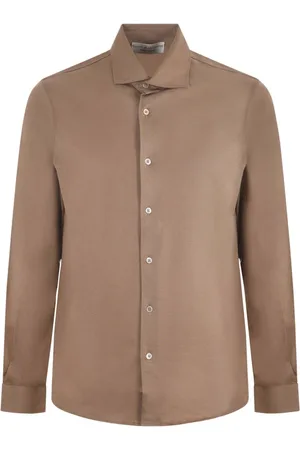 FILIPPO DE LAURENTIIS Heren, Overhemden, Bruin, Maat: XL