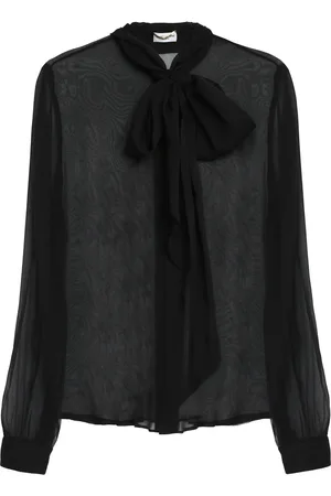 Saint Laurent Dames, Blouses & Shirts, Zwart, Maat: M Zijde