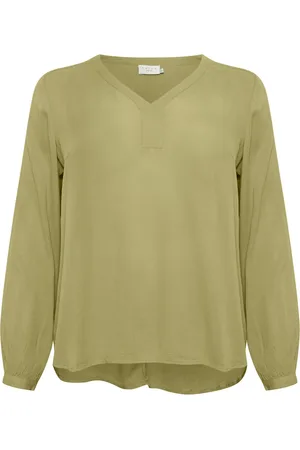 Kaffe Dames, Blouses & Shirts, Groen, Maat: 2XL