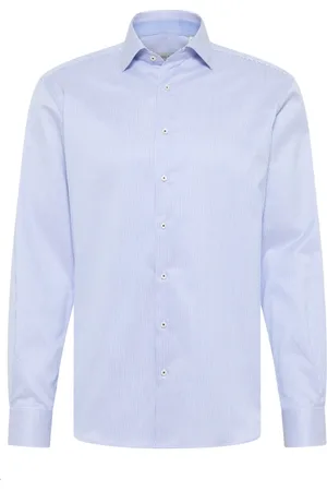 ETERNA Heren, Overhemden, Blauw, Maat: 2XL Katoen