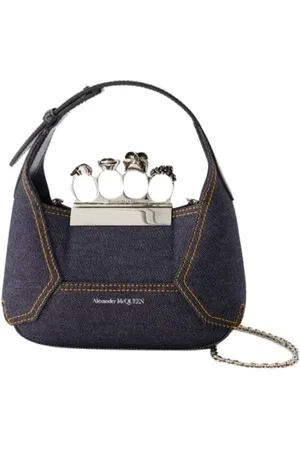 Alexander McQueen Dames, Tassen, Blauw, Maat: ONE Size Leer