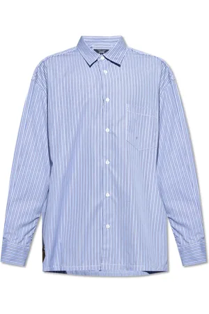 Comme des Garçons Heren, Overhemden, Blauw, Maat: L Katoen