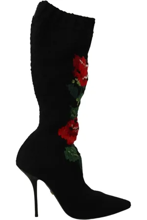 Dolce & Gabbana Dames, Schoenen, Zwart, Maat: 40 EU Wol