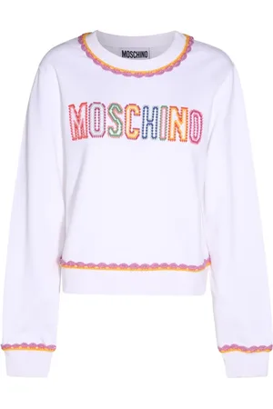 Moschino Dames, Sweatshirts & Hoodies, Wit, Maat: XS Katoen