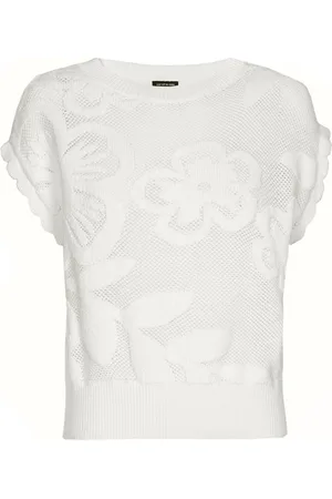 Caroline Biss Dames, Blouses & Shirts, Wit, Maat: 2XL Katoen