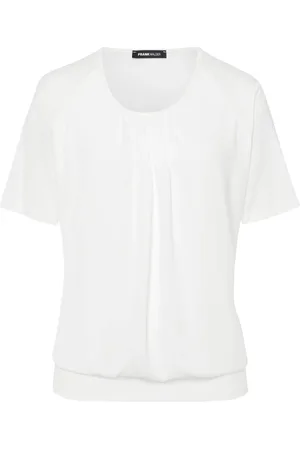 Frank Walder Dames, Tops, Wit, Maat: 5XL Viscose