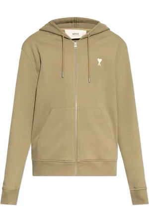 Ami Heren, Sweatshirts & Hoodies, Groen, Maat: S Katoen