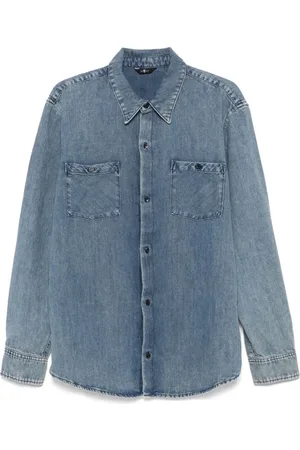 7 for all Mankind Heren, Overhemden, Blauw, Maat: L Denim