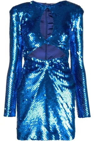 Ilkyaz Ozel Dames, Jurken, Blauw, Maat: S