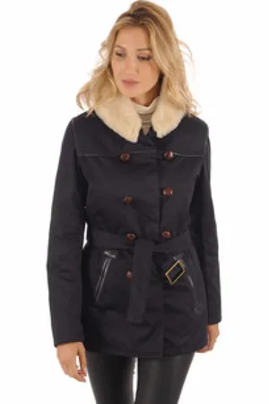 La Canadienne Dames, Jassen, Blauw, Maat: XS Katoen