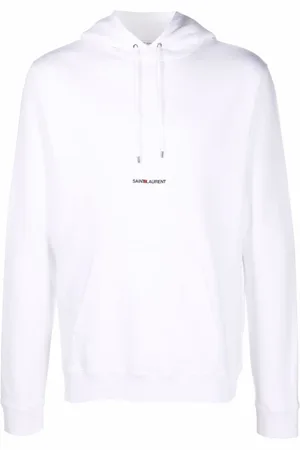 Saint Laurent Heren, Sweatshirts & Hoodies, Wit, Maat: XS Katoen