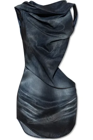 Diesel Dames, Jurken, Blauw, Maat: S Katoen