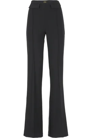 Elisabetta Franchi Dames, Broeken, Zwart, Maat: XL Poliester