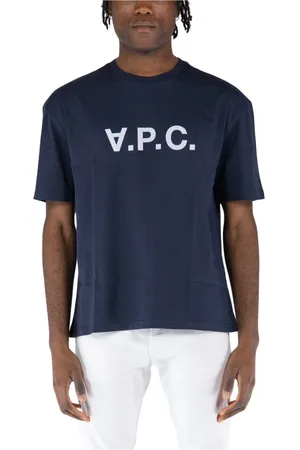 A.P.C. Heren, Tops, Blauw, Maat: S Katoen