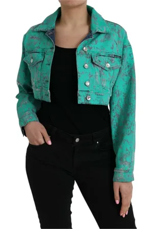Dolce & Gabbana Dames, Jassen, Groen, Maat: XS Denim