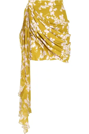 Elisabetta Franchi Dames, Rokken, Geel, Maat: S Viscose