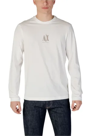 Armani Exchange Heren, Tops, Wit, Maat: M Katoen