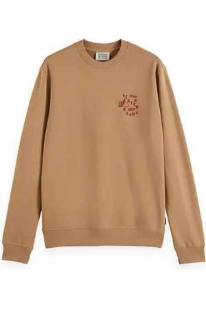 Scotch&Soda Heren, Sweatshirts & Hoodies, Bruin, Maat: L Katoen