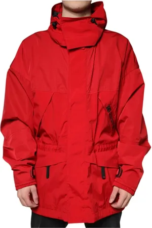 Dolce & Gabbana Heren, Jassen, Rood, Maat: 4XL Nylon