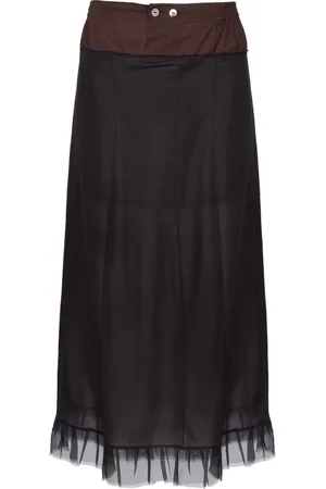 Maison Margiela Dames, Rokken, Zwart, Maat: XS Katoen