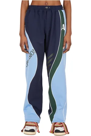 Ahluwalia Dames, Broeken, Blauw, Maat: 2XS Katoen