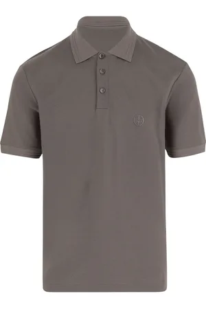 Giorgio Armani Heren, Tops, Grijs, Maat: XL Linnen