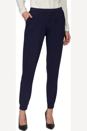 Twin-Set Dames, Broeken, Blauw, Maat: M Viscose