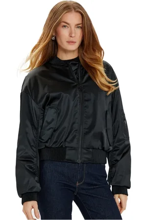 Guess Dames, Jassen, Zwart, Maat: XL Poliester