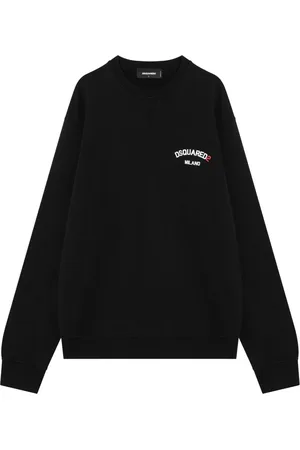 Dsquared2 Heren, Sweatshirts & Hoodies, Zwart, Maat: L Katoen