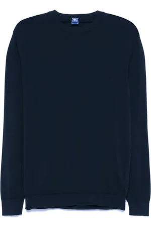 FEDELI Heren, Truien, Blauw, Maat: 3XL Katoen