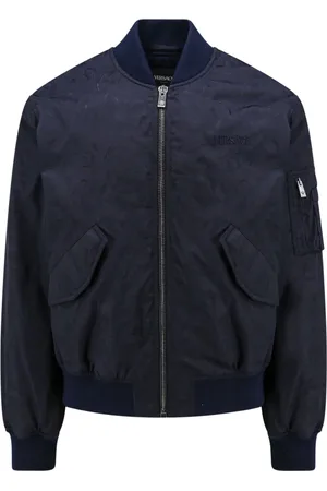 VERSACE Heren, Jassen, Blauw, Maat: XL Polyamide