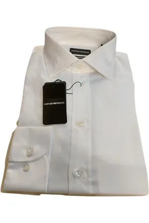 Emporio Armani Heren, Overhemden, Wit, Maat: 3XL Katoen
