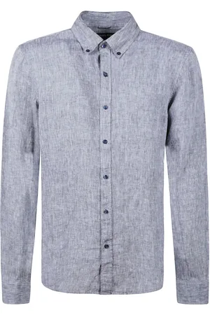 Michael Kors Heren, Overhemden, Blauw, Maat: 2XL Linnen