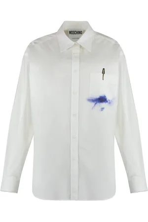 Moschino Dames, Blouses & Shirts, Wit, Maat: XS Katoen